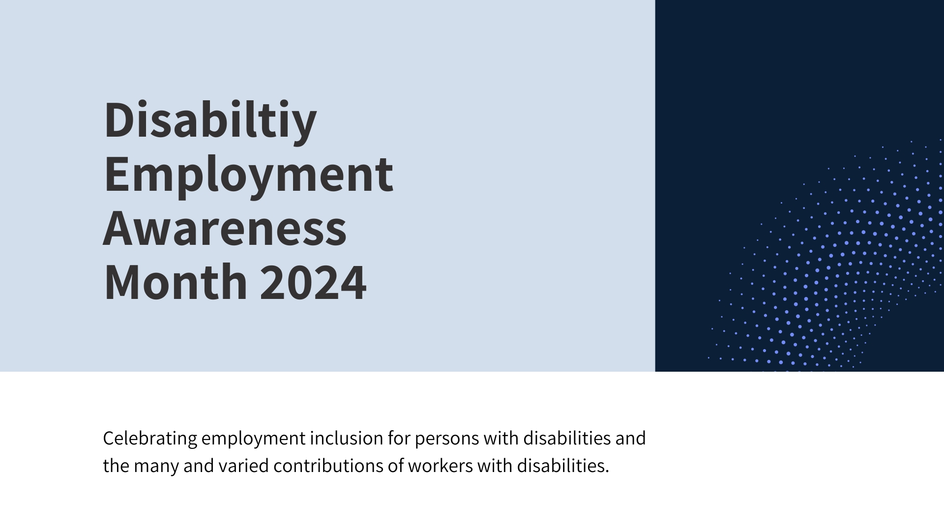 Mois de sensibilisation à l'emploi des personnes handicapées 2024