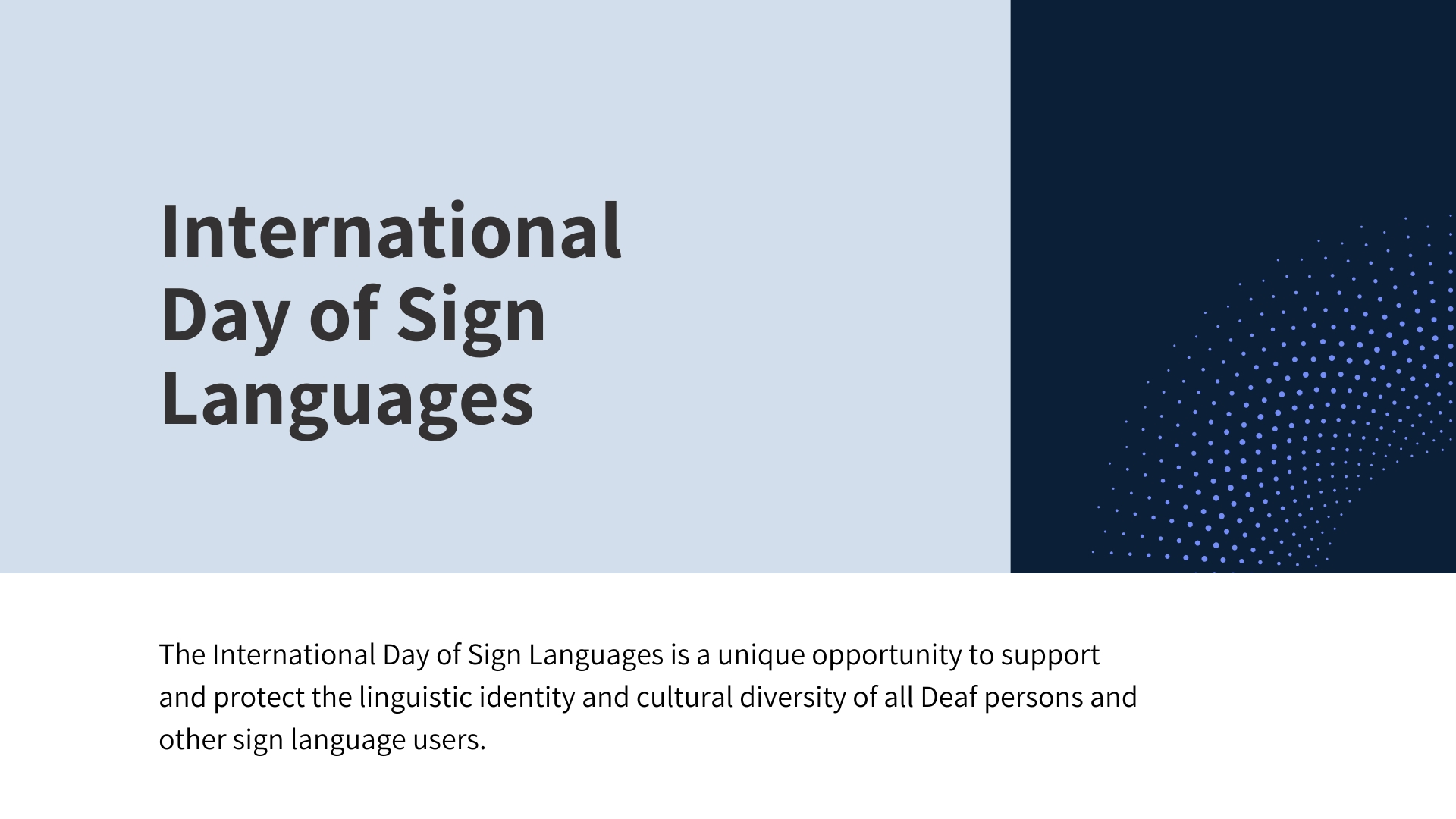 International Day of Sign Languages 2024