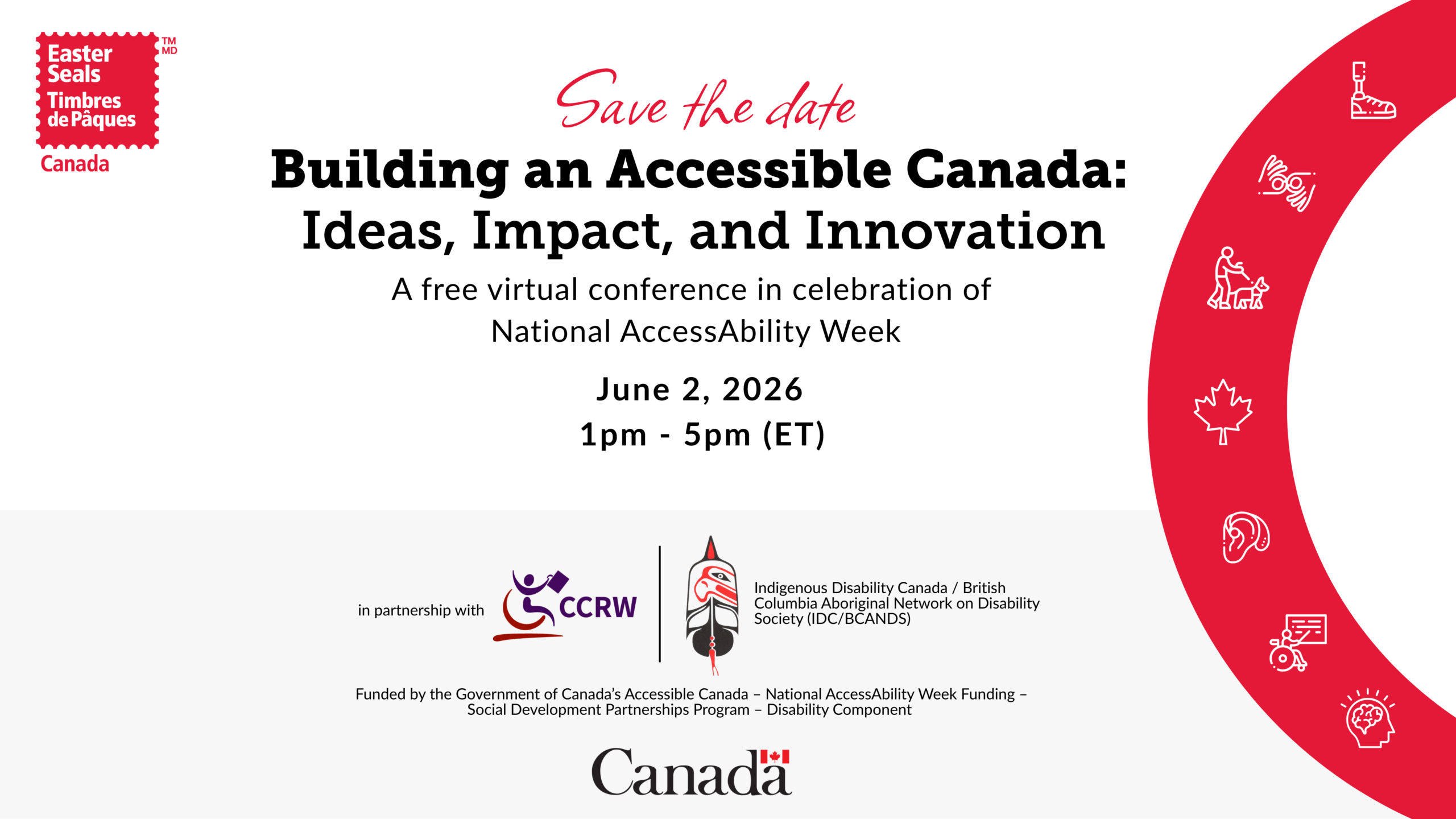Building an Accessible Canada: Ideas, Impact, and Innovation virtual conference promotional graphic